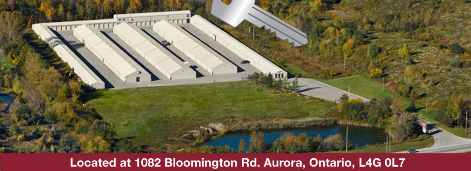 Located at 1082 Bloomington Rd. Aurora, Ontario, L4G 0L7 | Bloomington Self Storage location